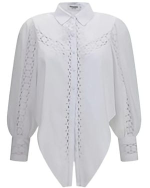 Charo Ruiz Overhemden ,Wit ,Devi Blouse Met Kanten Details