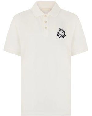 Moncler Poloshirt Met Korte Mouwen - Wit