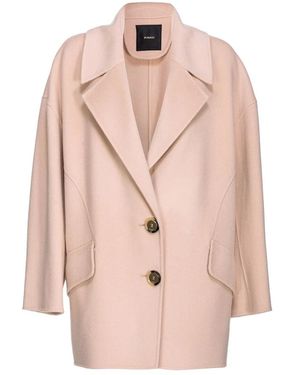 Pinko Single-Breasted Coats - Rosa