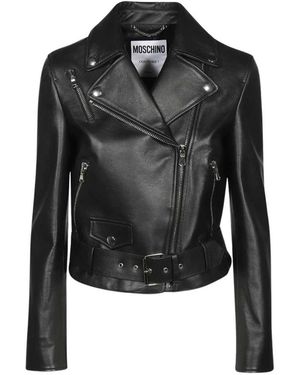 Moschino Leather Jacket - Schwarz