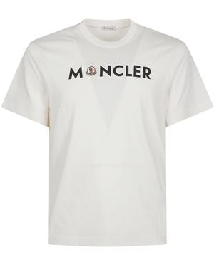 Moncler Tops ,Wit ,Logo T-Shirt