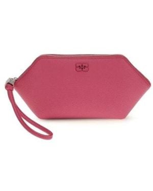 Ganni Sechseckige Pochette Mit Handgelenkschlaufe - Pink