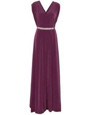 Stephane Rolland V-Neck Ärmelloses Abendkleid - Lila