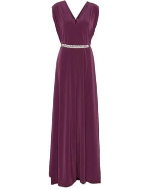 Stephane Rolland V-Neck Sleeveless Gown - Paars