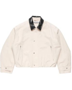 Acne Studios Bomberjacke Mit Kunstleder-Kragen - Weiß