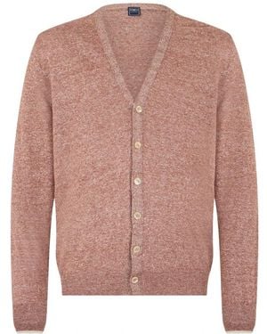 Fedeli Truien & Vesten ,Rood ,Katoen Elegant Button-Front Cardigan - Roze