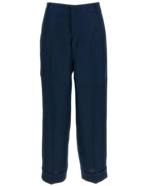 Max Mara Cropped Broeken - Blauw