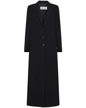 Dries Van Noten Jassen ,Zwart ,Polyester Beaded Floral Floor-Length Coat