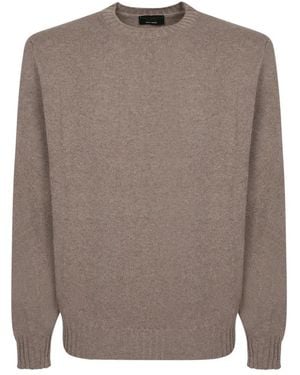 Dell'Oglio Round-Neck Knitwear - Brown