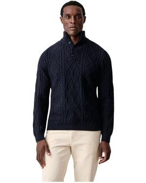 Guess Dawson Mock-Neck Pullover - Blau