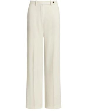 Kiton Wijde Zijden Broek - Wit