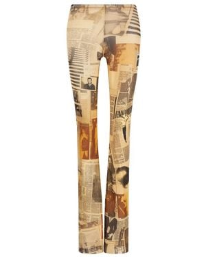 Jean Paul Gaultier Slim-Fit Trousers - Metallic