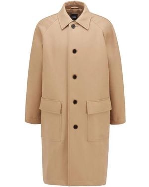 HUGO Single-Breasted Coats - Natural