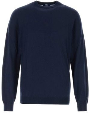 Fedeli Round-Neck Knitwear - Blue
