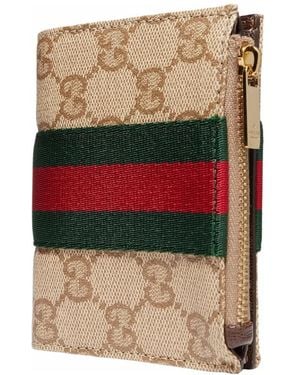Gucci Kleine Portemonnee Met Web - Meerkleurig