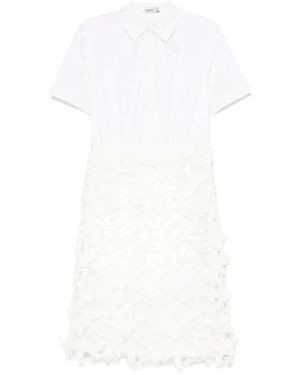 Jonathan Simkhai Elegantes Applique Midi Kleid - Weiß