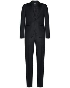 ZEGNA Suits > suit sets > single breasted suits - Noir