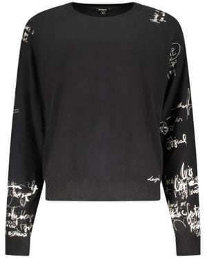 Desigual Marquette Langarm-T-Shirt - Schwarz