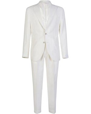 Eleventy Single Breasted Suits - Blanco