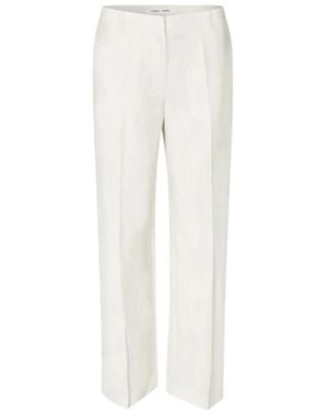 Samsøe & Samsøe Straight Trousers - Wit
