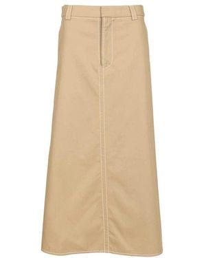 Ami Paris Midi Skirts - Natural