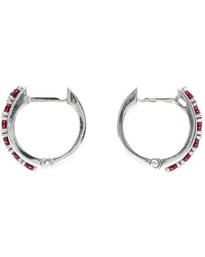 Emanuele Bicocchi Accessoires ,Rood ,Oorbellen Met Kristallen Hoepel - Bruin