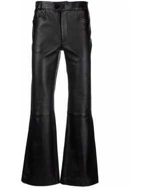 Ernest W. Baker Schwarze lammlederhose mit taschen