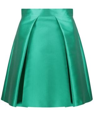 Alberta Ferretti Vorne Plissierter Midi-Rock - Grün