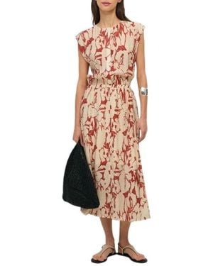 Yerse Midi Dresses - Marrón