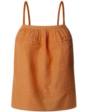 Pepe Jeans Sleeveless Tops - Brown