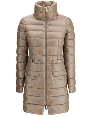 Herno Gesteppte Daunenjacke Mit Hohem Kragen - Braun
