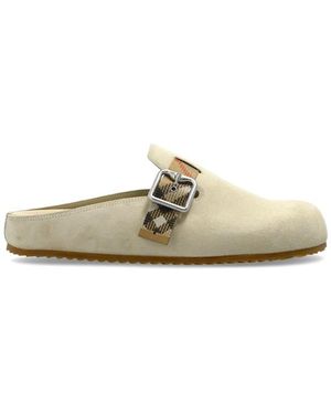Burberry Schoenen ,Leer Slides Urchin - Naturel