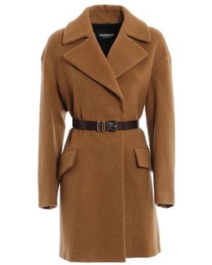 Dondup Belted Coats - Brown