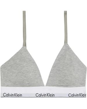 Calvin Klein Licht Gevoerde Driehoeksondergoed - Grijs