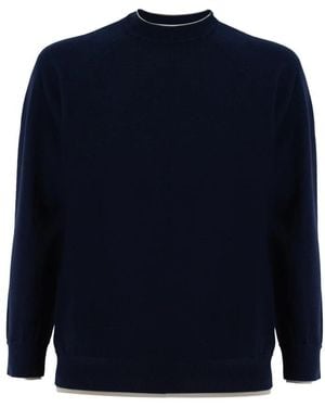 Eleventy Round-Neck Knitwear - Bleu