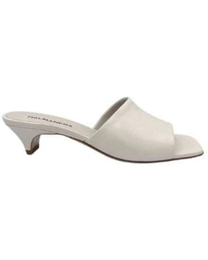 Halmanera Heeled Mules - White