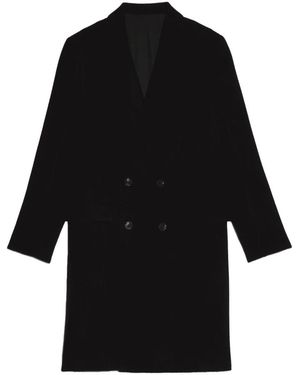 Ami Paris Double-Breasted Coats - Negro