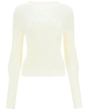 Low Classic Truien & Vesten ,Wit ,Rayon Witte Gebreide Top