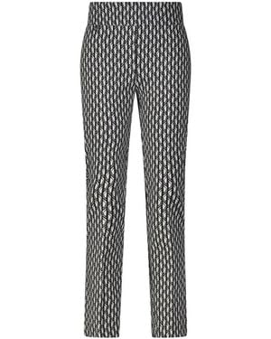 Joseph Ribkoff Gemusterte Straight-Fit Hose - Grau