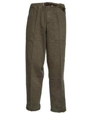 White Sand Straight Trousers - Green