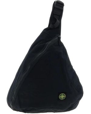 Stone Island Crumpled One-Shoulder Rugzak - Zwart