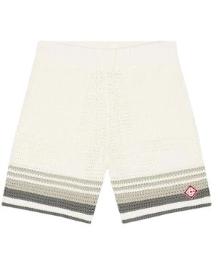 CASABLANCA Korte Broeken ,Wit ,Katoen Crochet Shorts
