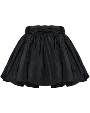 Blumarine Rokken ,Zwart ,Leer Rok Met Brede Tailleband