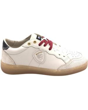 Blauer Sneakers - Blanc
