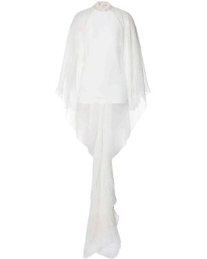 Alberta Ferretti Overhemden ,Wit ,Chiffon Shirts Kleding Aw 25