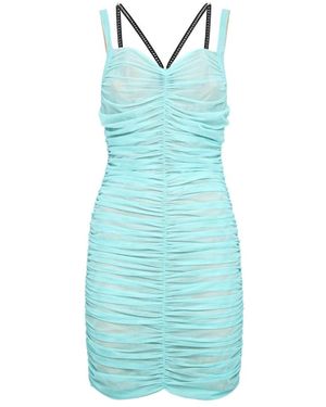 Philipp Plein Kleedjes ,Blauw ,Katoen Korte Jurk Studs