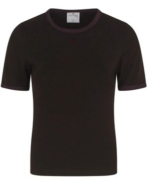 Courreges Signature Contrast T-Shirt - Zwart