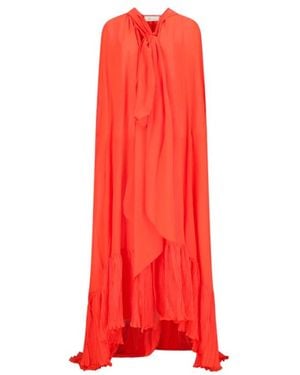 Blumarine Georgette Cape Top - Rot