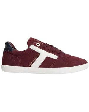 Tommy Hilfiger Sneaker Aus Wildleder-Mix Mit Emaille-Flagge - Lila