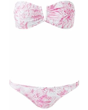 Melissa Odabash Badmode ,Veelkleurig ,Alba Bikini Exotica Set - Paars